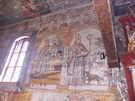 2023-07-11 Słopanowo, wnętrze kościoła Św. Mikołaja z XVII w. Polichromie.
